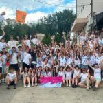 Ukrainian youth camp group